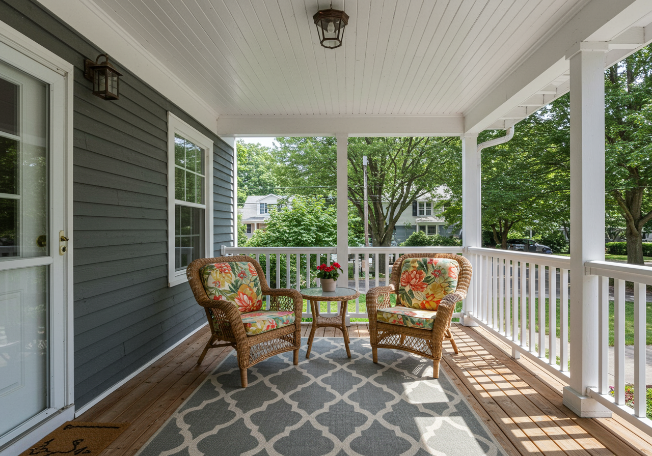 curb appeal, attractive front porch