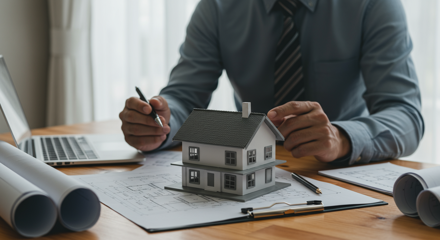 Property Developer Inspecting Model