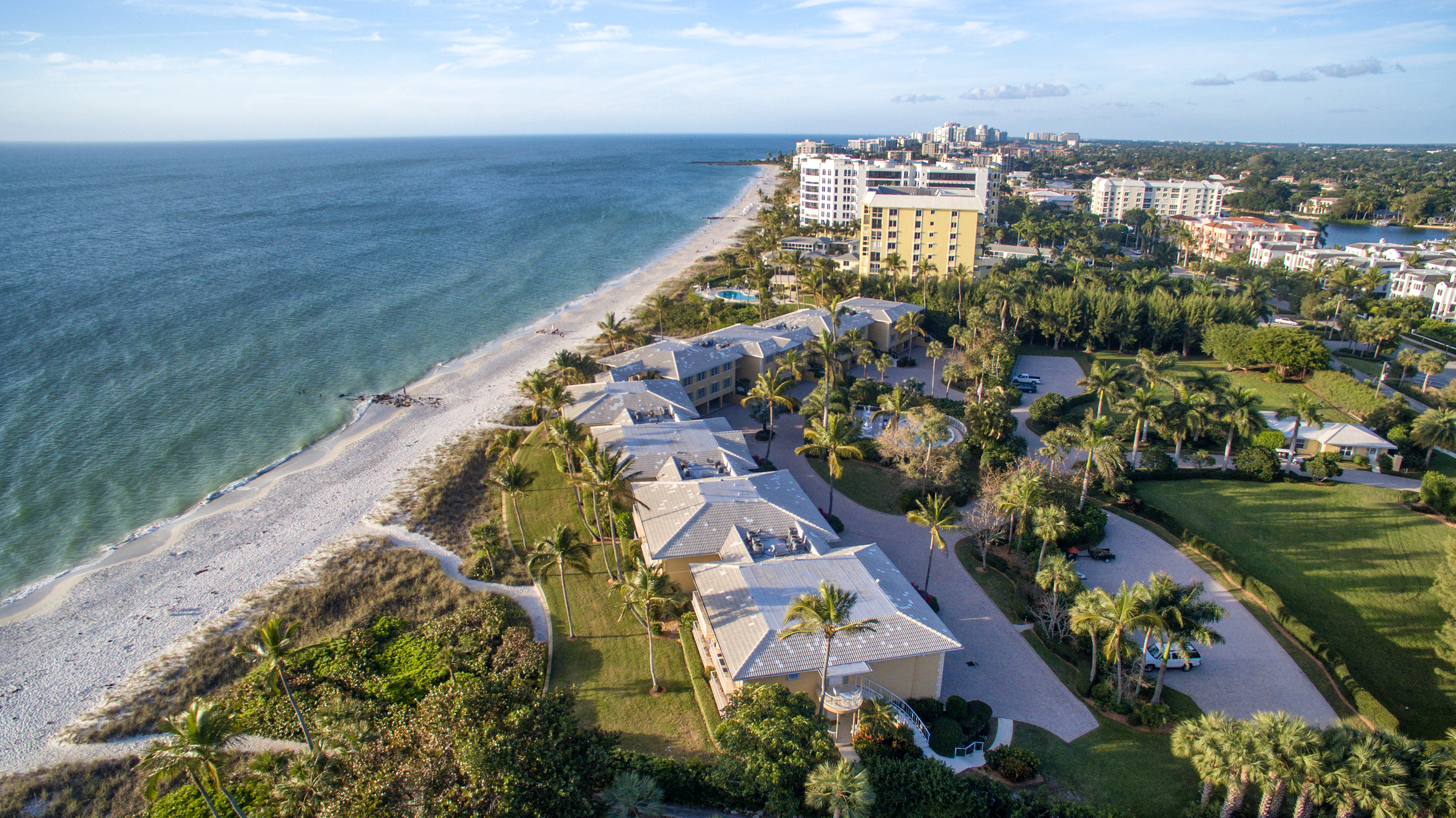 Beachfront condominium towers near Seagate Naples