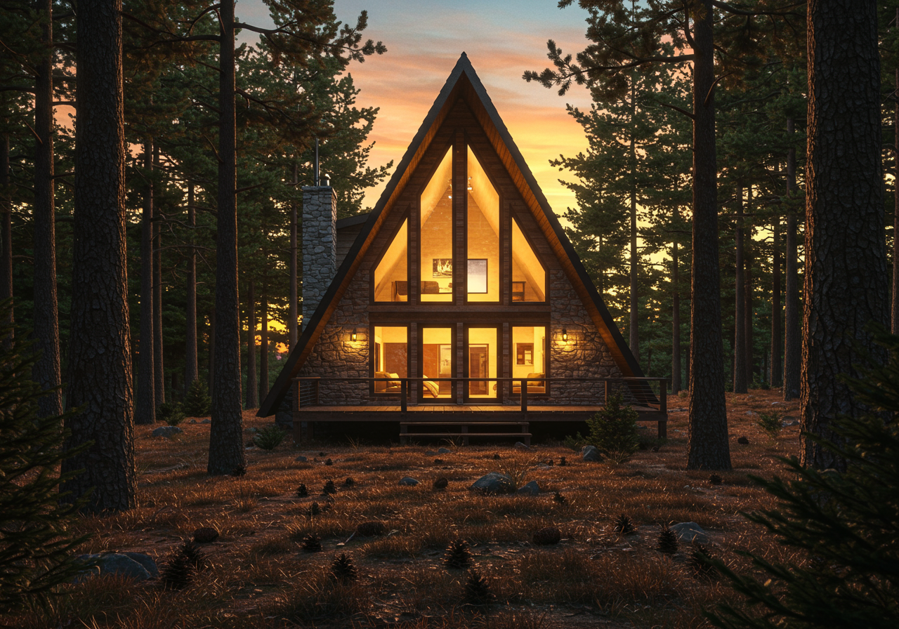 Boulder, Colorado two story home lit up