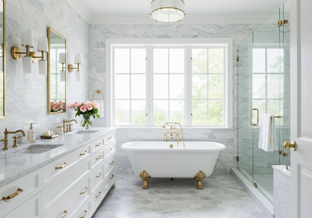 Bathroom with handmade features