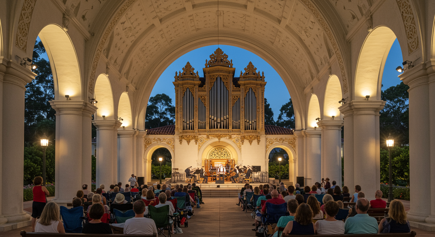 Free summer concert at the Spreckles Organ Pavilion in Balboa Park