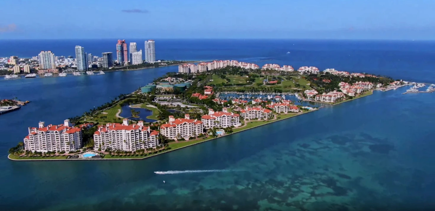 Fisher Island View Toward Miami Skyline