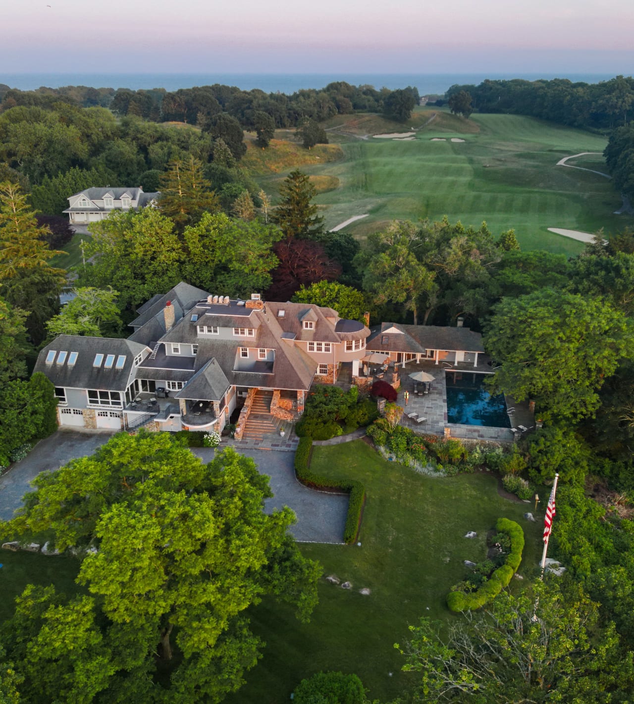 aerial image of 125 avondale road in Watch Hill, RI