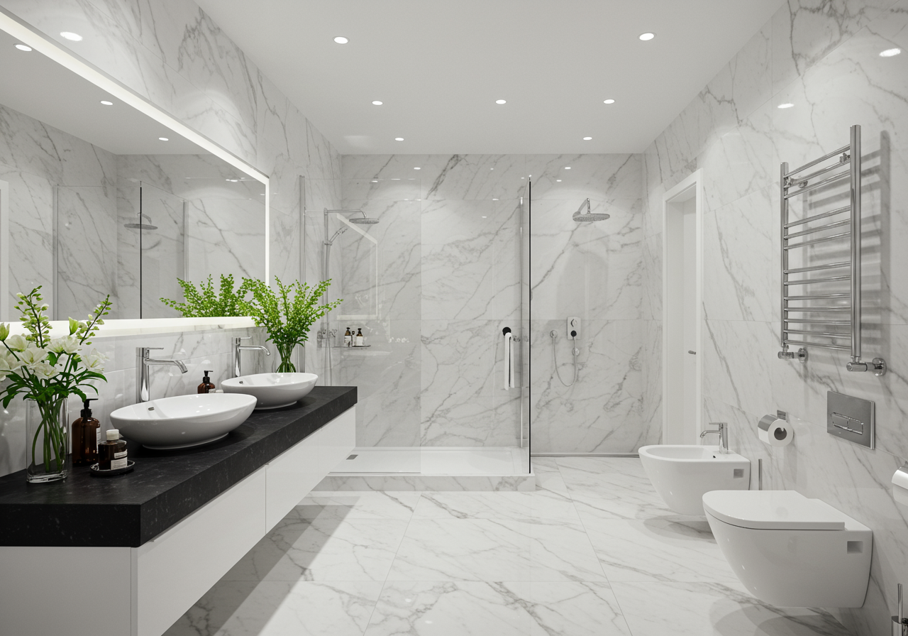 Large-format wall tiles