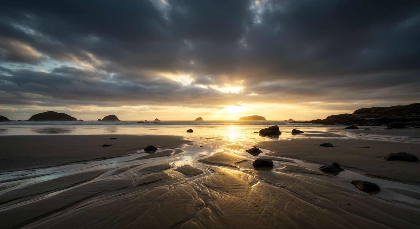 Sunset in Trinidad State Beach, California, USA