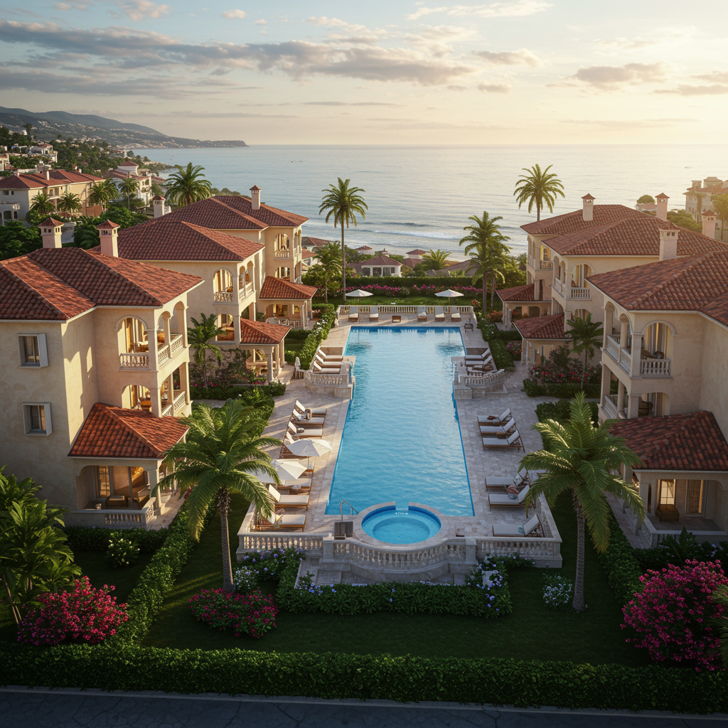 Artist rendition of Encantamar neighborhood in Dana Point