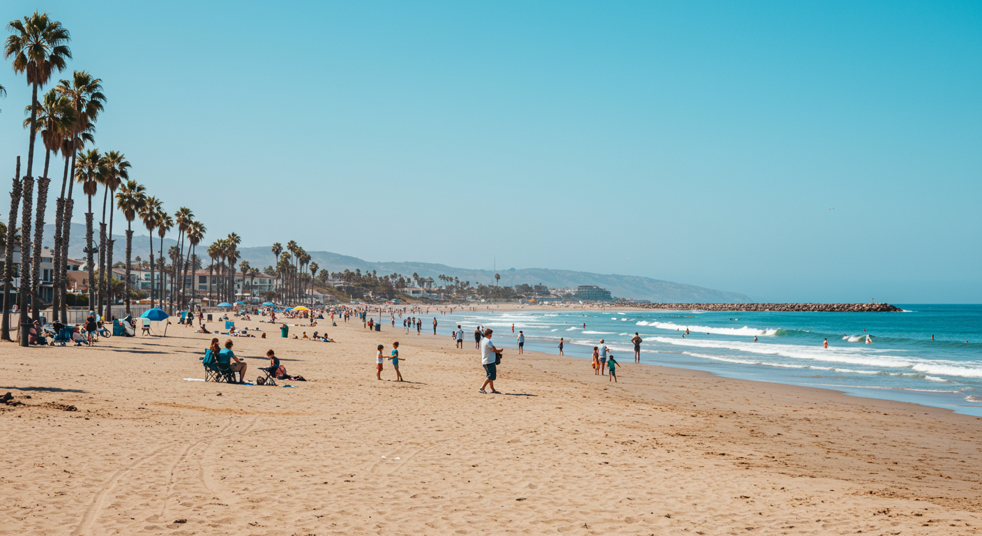 some of the safest cities in California have beaches, like the one shown in the picture