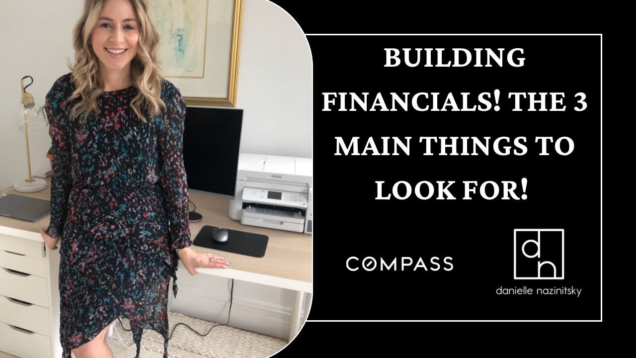 Building Financials! The 3 Main Things To Look For!