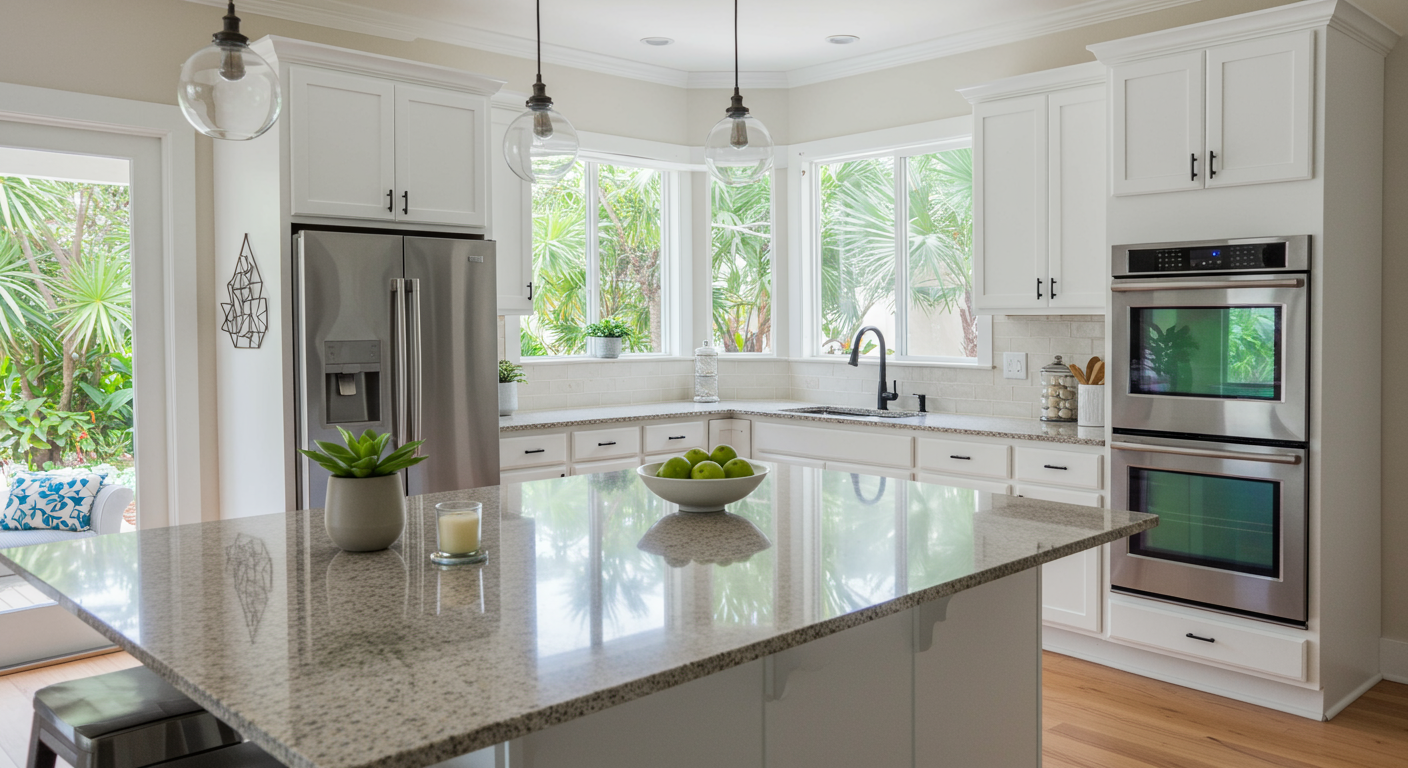 Kitchen after staging