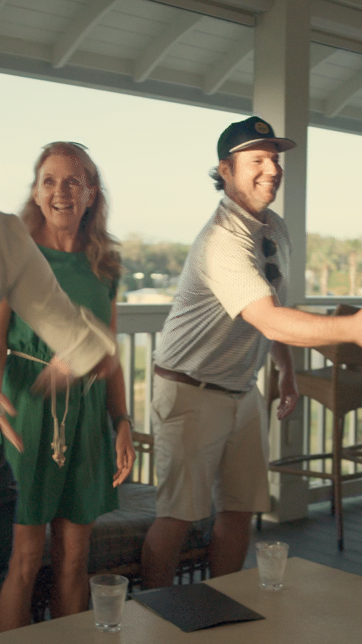Sexton and Mock Greeting a Client