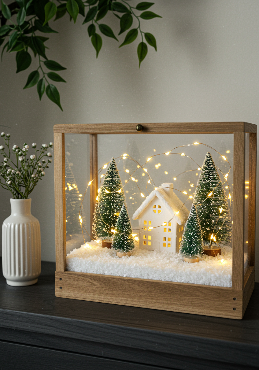 winter crafts christmas village