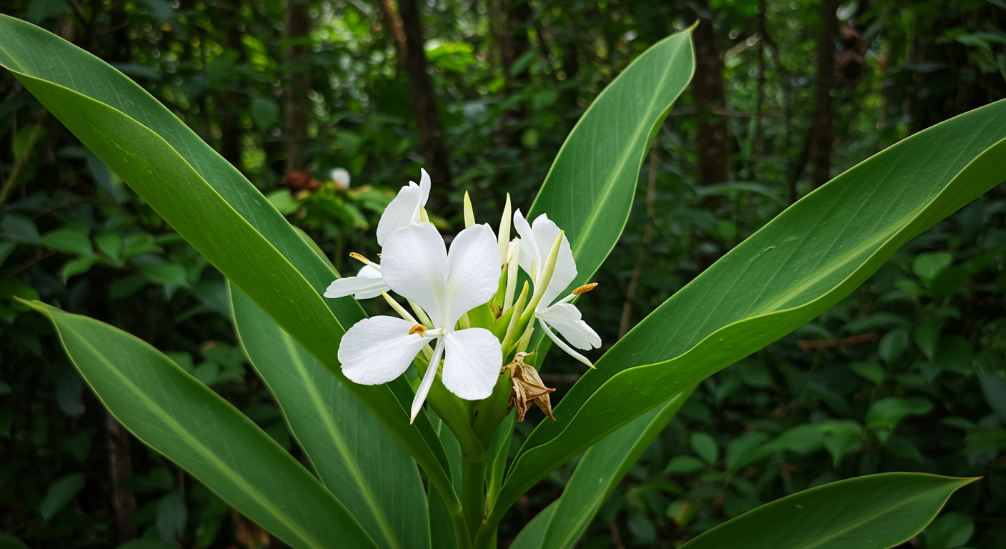tropical white flowers