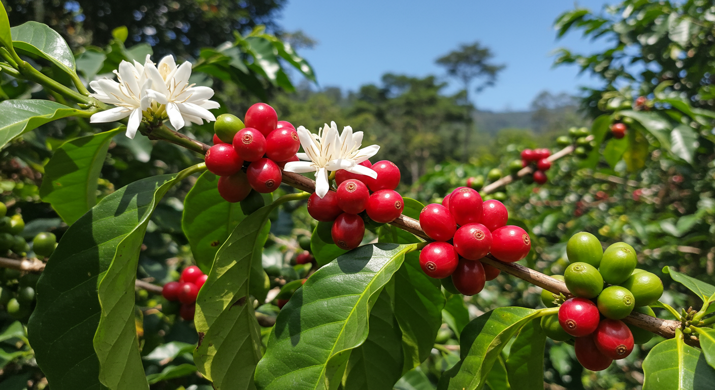 coffee plant blossoms