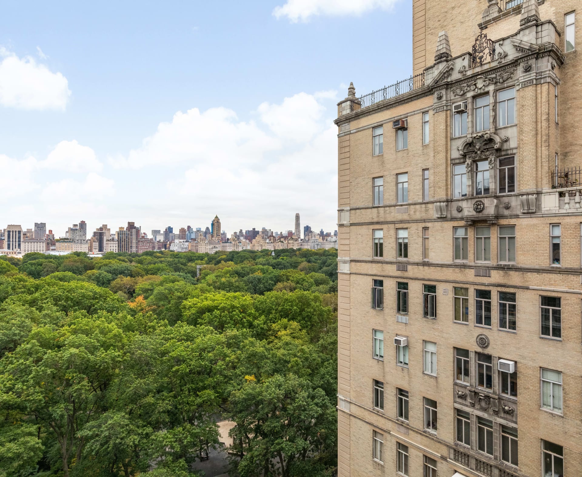 A view from the top of the Beresford looking towards Central Park.