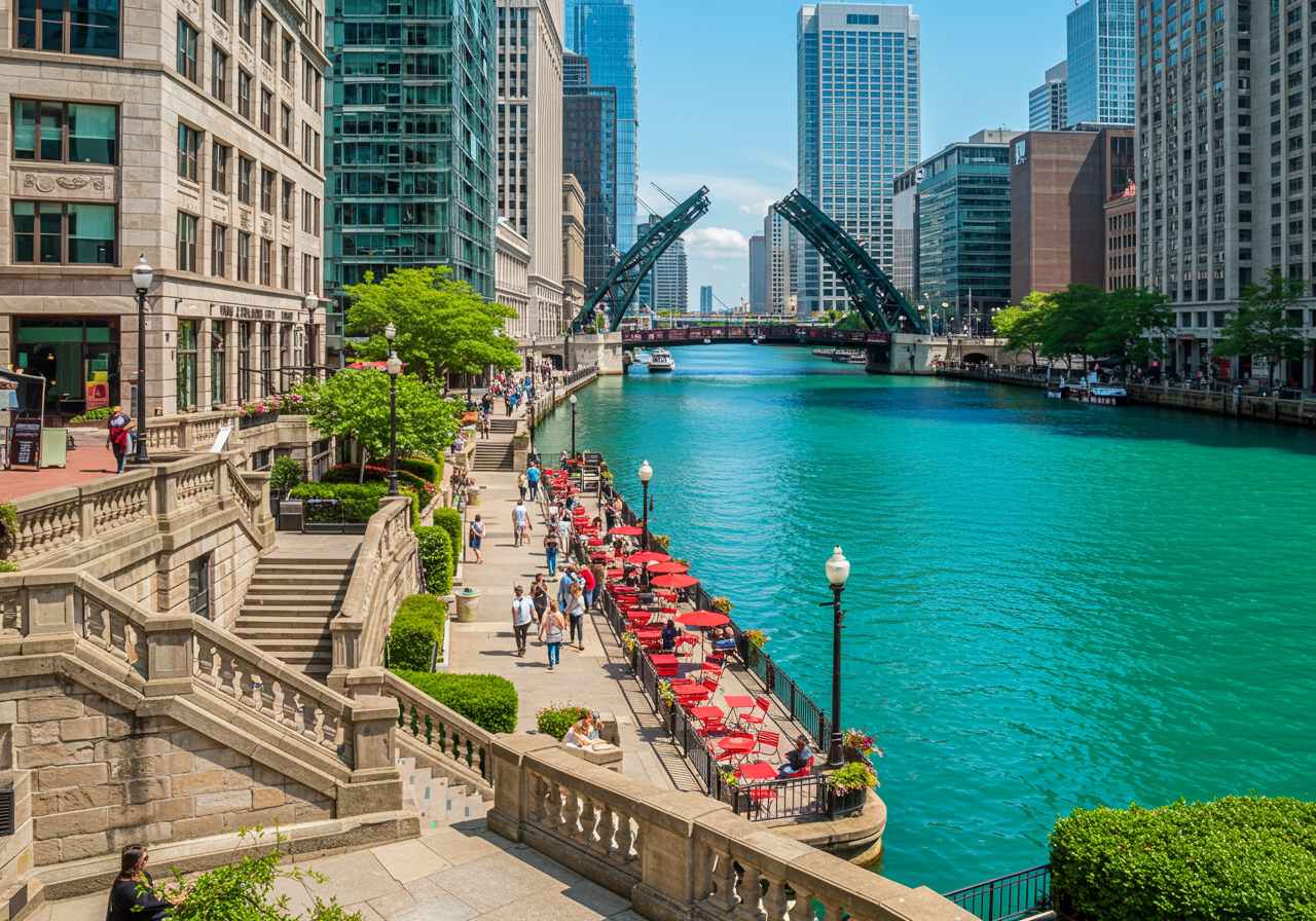 Stroll along the Chicago Riverwalk