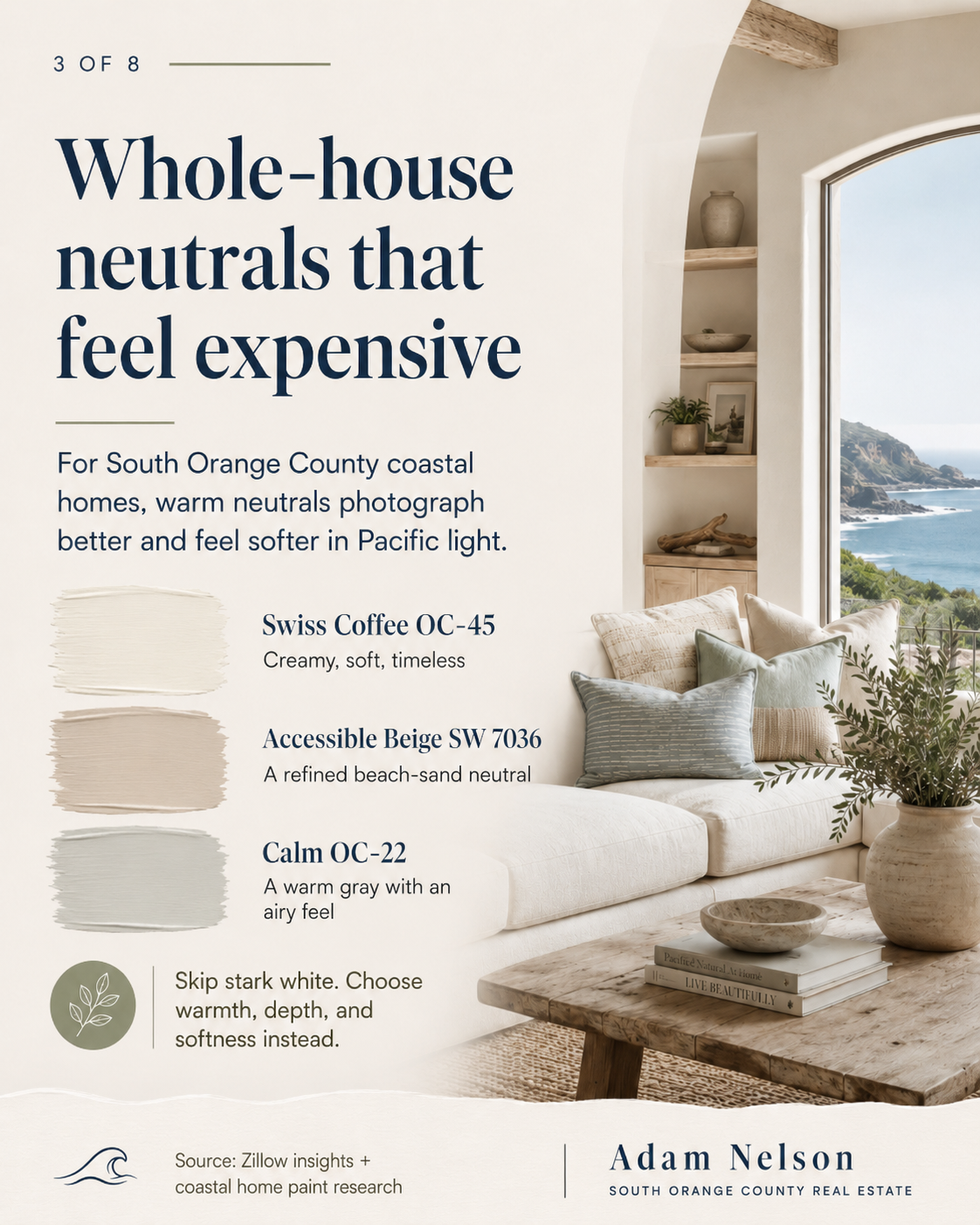 Whole-house neutrals that feel expensive for coastal South OC homes