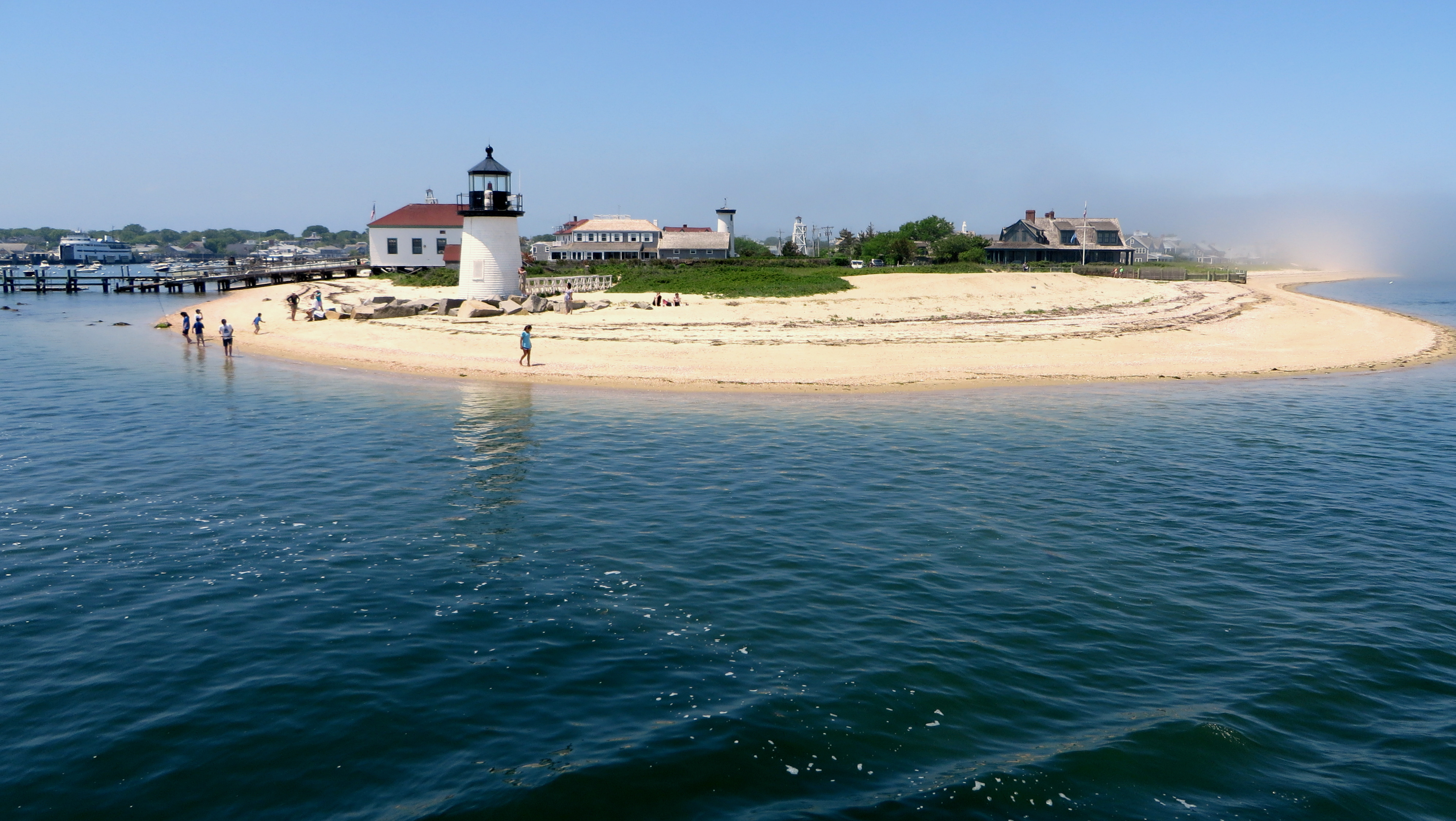 Nantucket Town with cobblestone streets and wharves