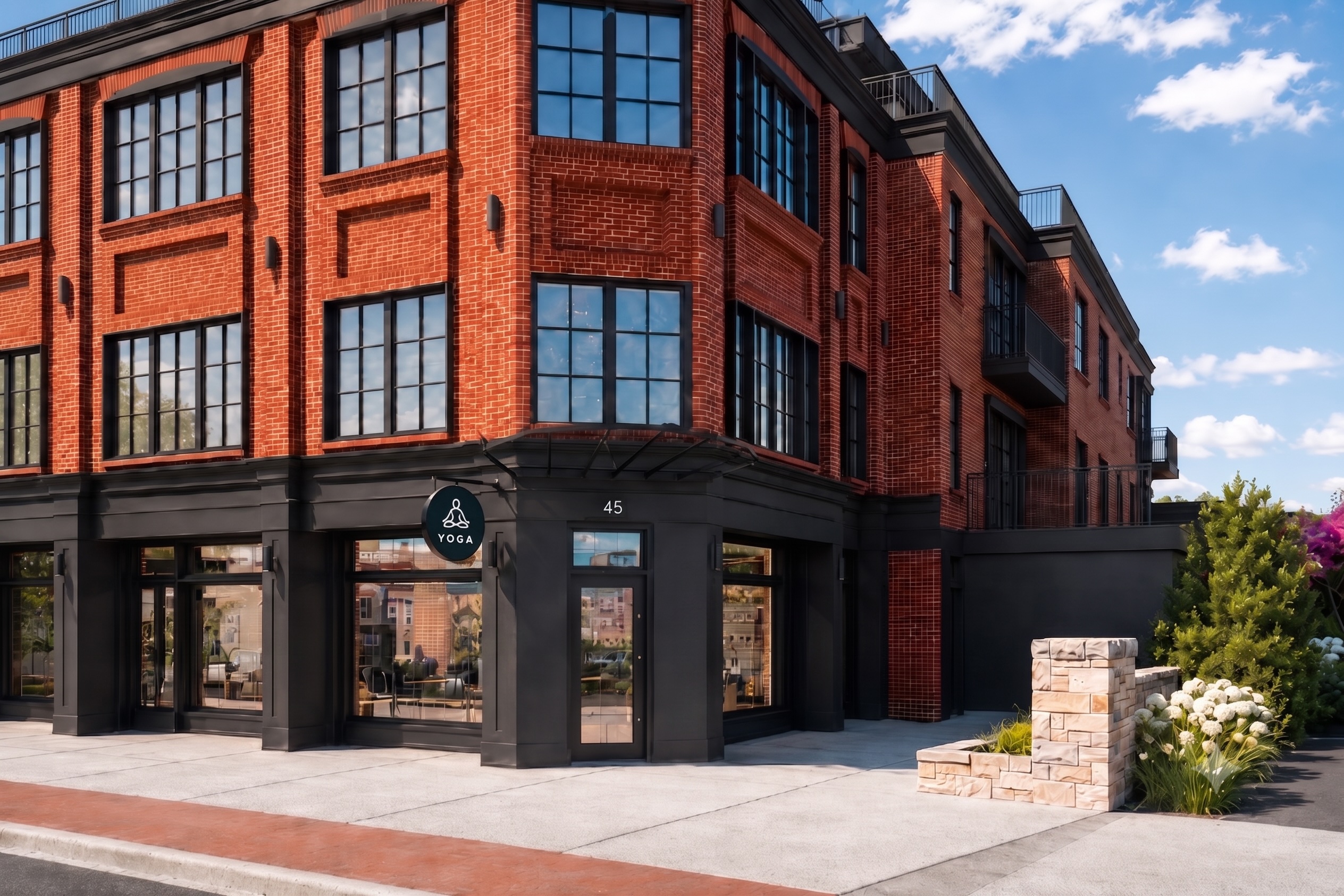 Another view of the Cedar Commons yoga studio