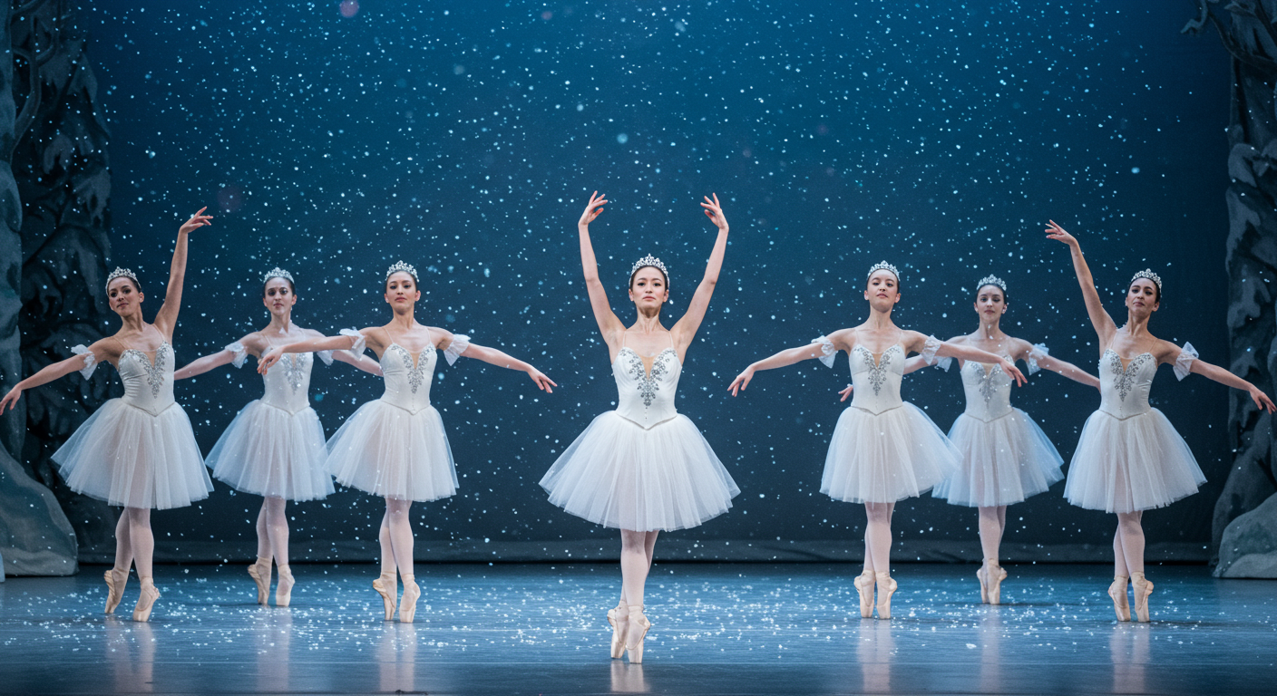 Sf ballet nutcracker scene with snow