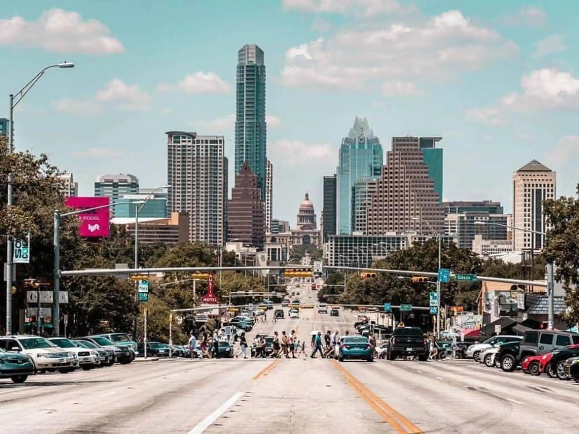 Downtown Austin skyline from South Central Austin 78704