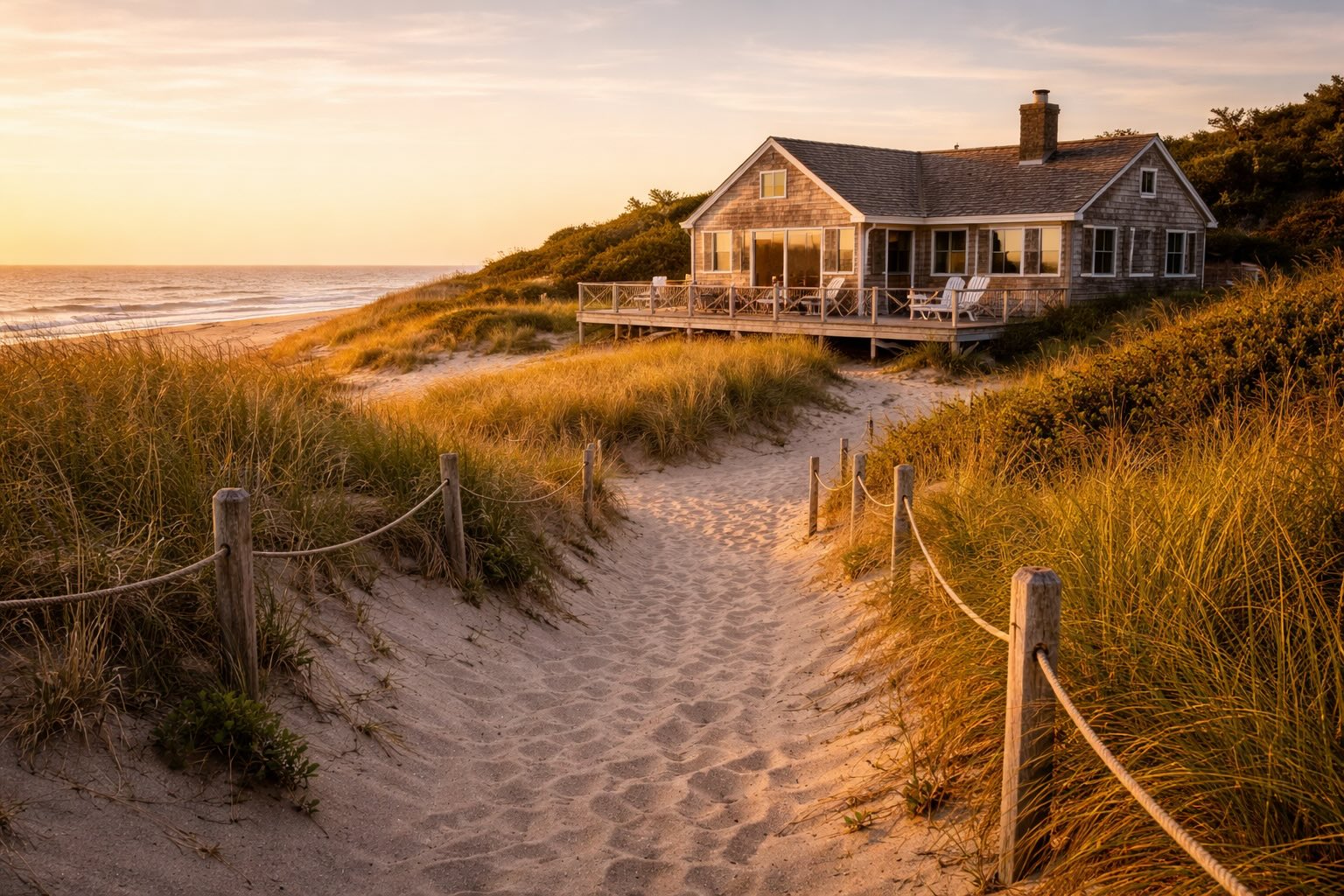 oceanfront cedar shingle home in Amagansett New York
