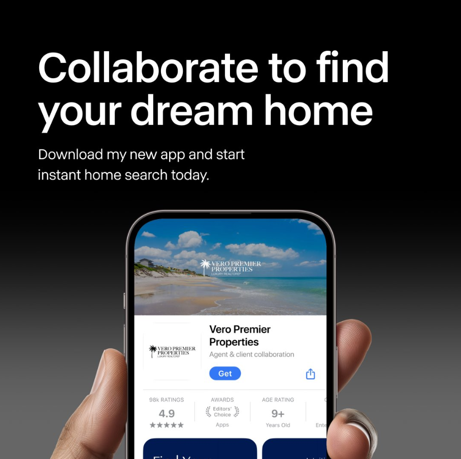 Vero Premier Properties luxury real estate mobile app Apple App Store &mdash; only luxury real estate app within 100 miles Vero Beach Florida