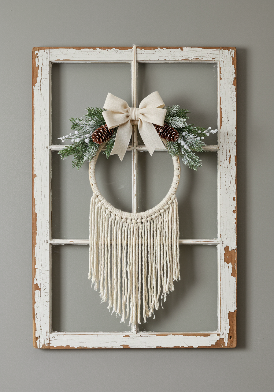 winter crafts boho wreath