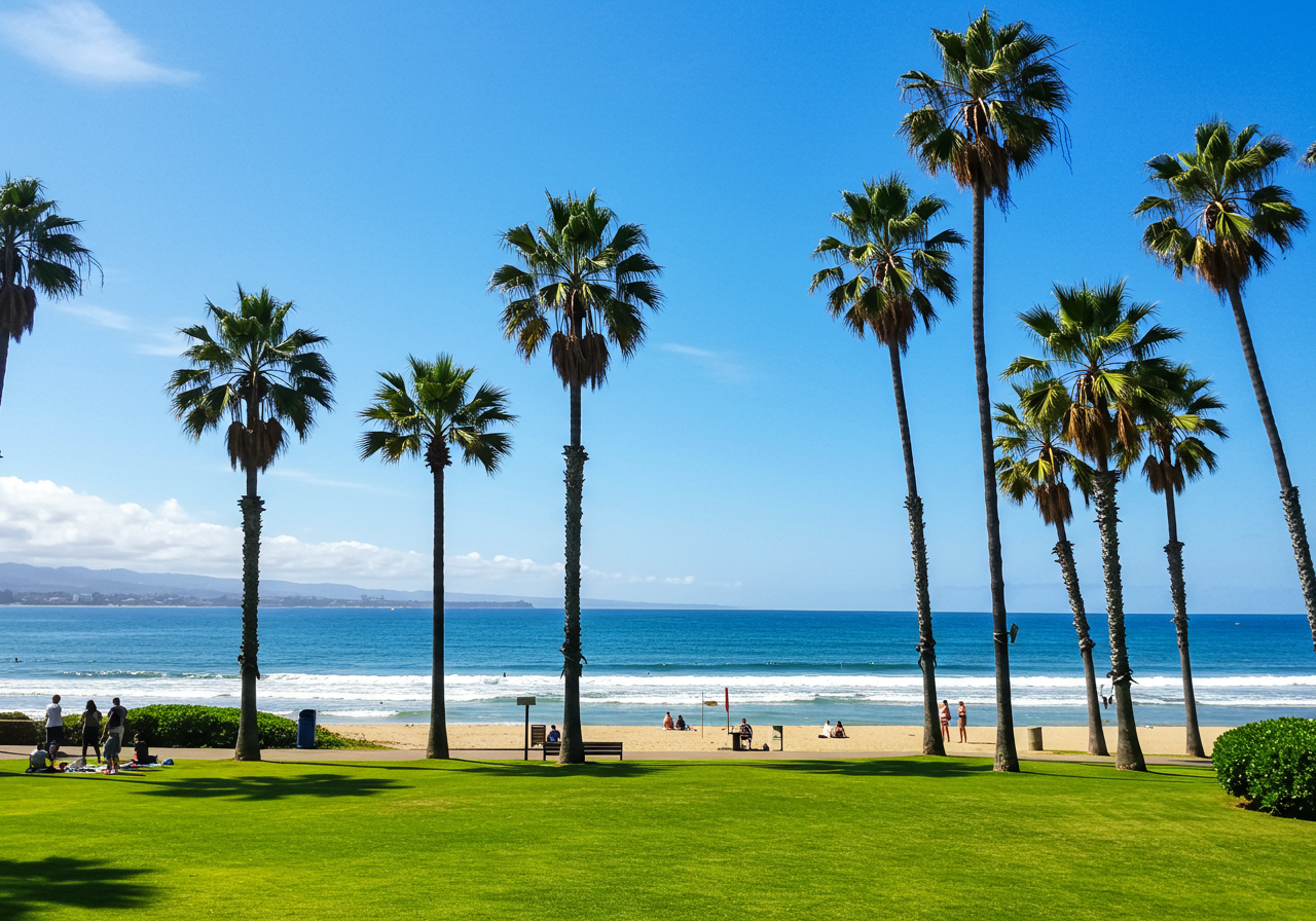 Immerse in the beauty and activities of Del Mar City Beach.