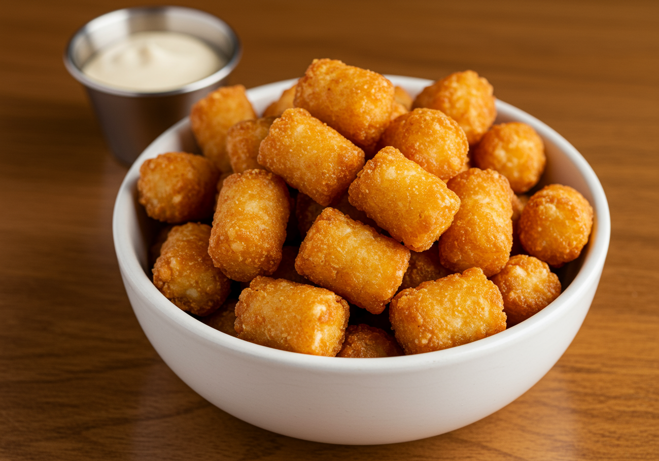 A bowl of tater tots
