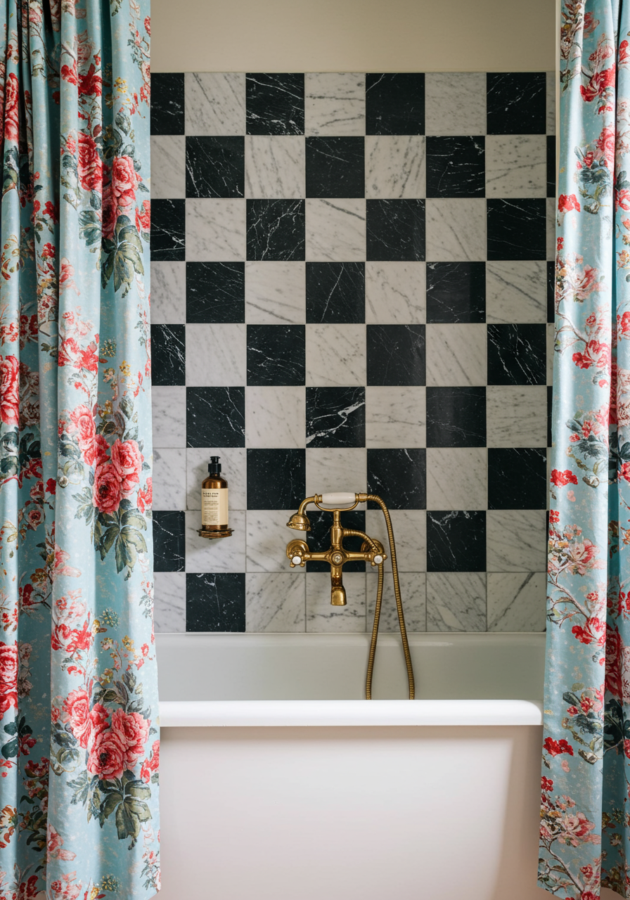 Image may contain Bathing Indoors Bathtub Person Tub and Curtain