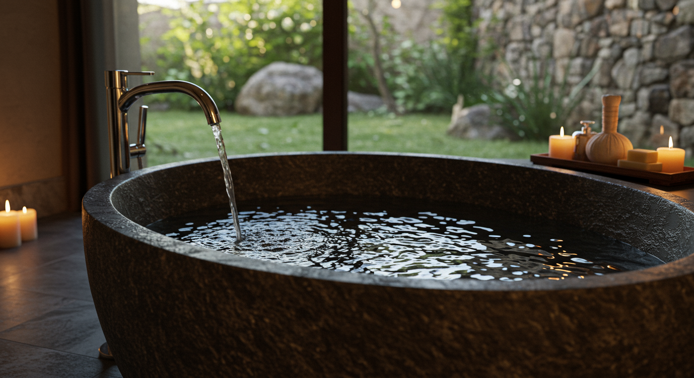 luxurious bathtub