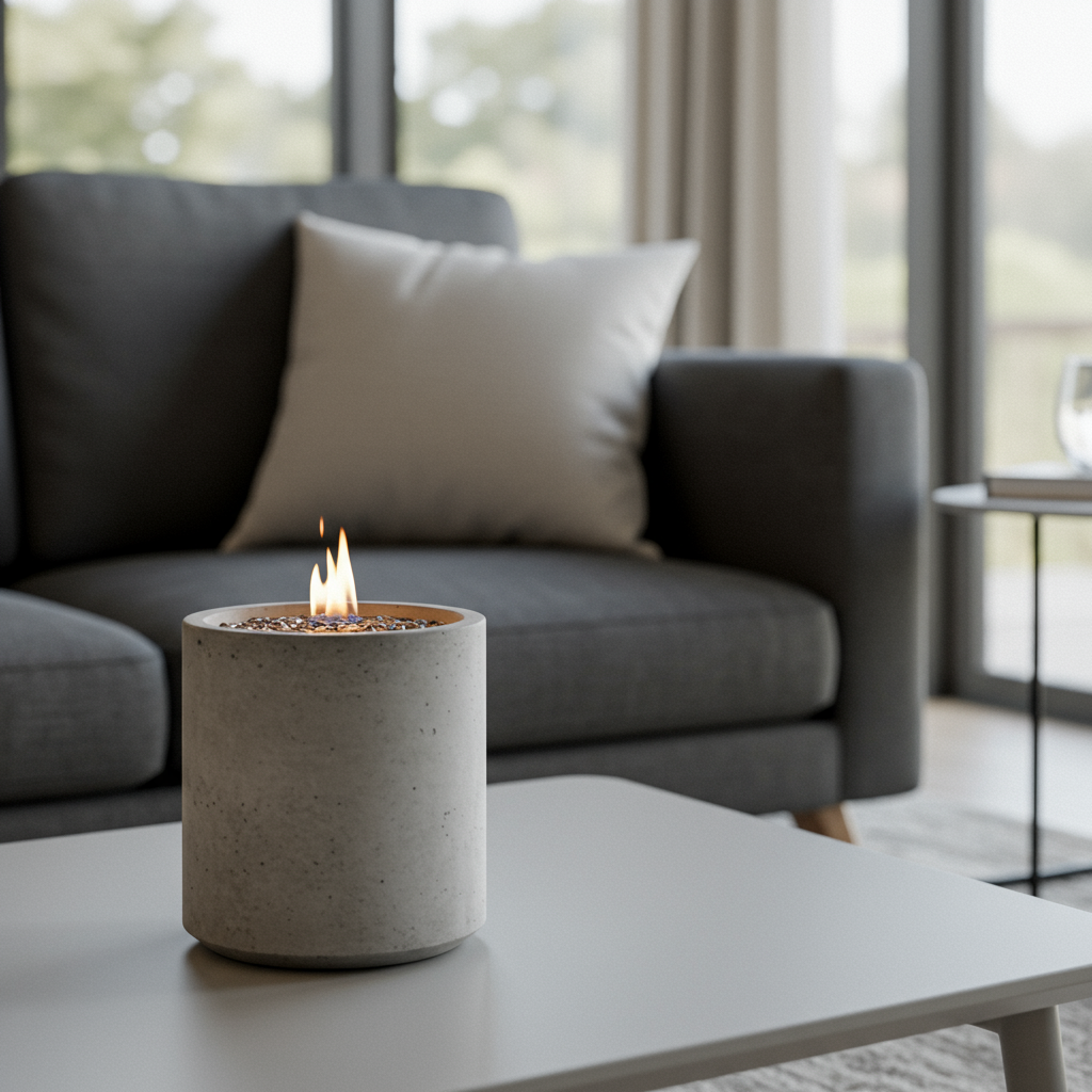 FLIKR Fire Personal Concrete Fireplace