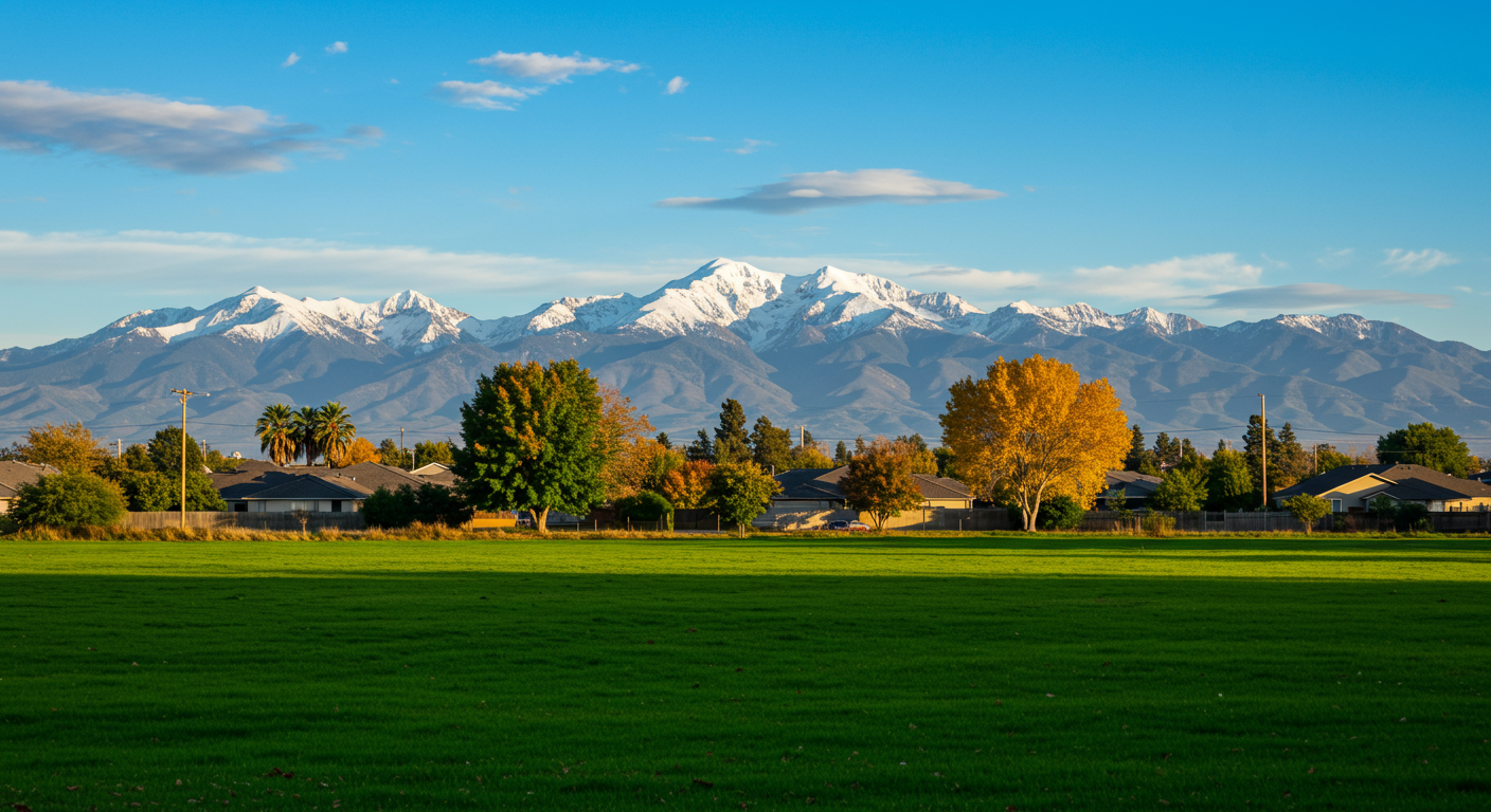 Beaumont, CA with view of the mountains