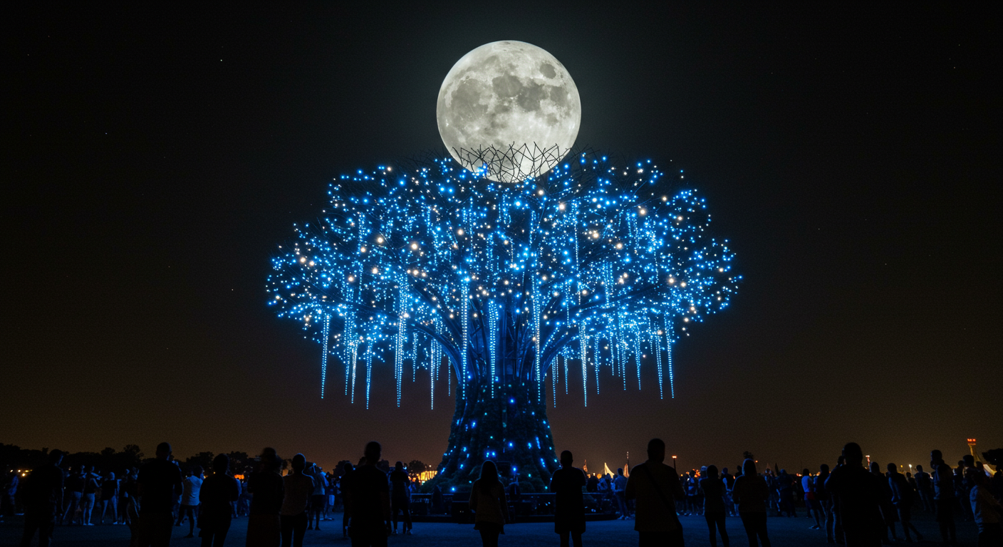 entwined: elder mother light display