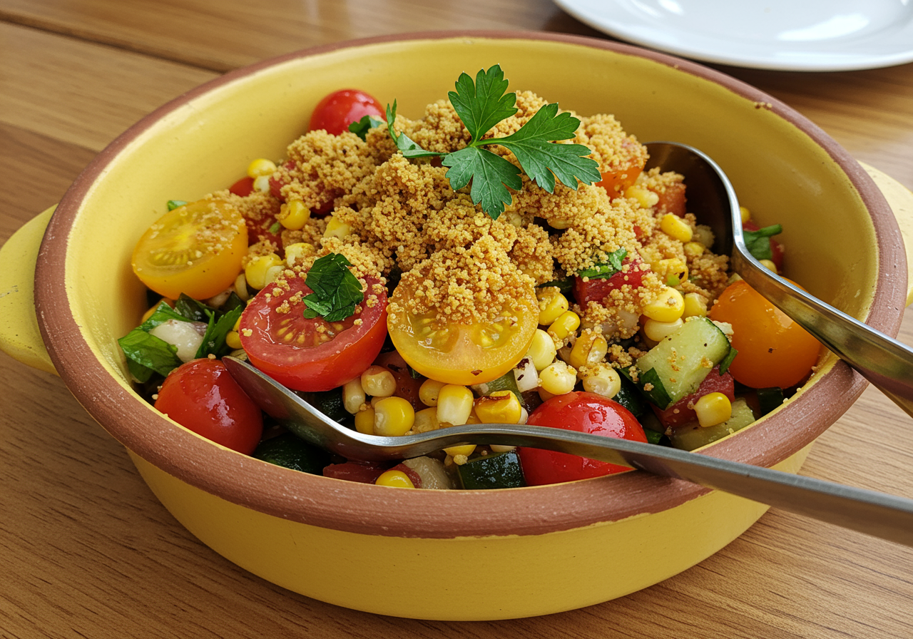 The summertime Dominican salad at alaMar Dominican Kitchen in Oakland.