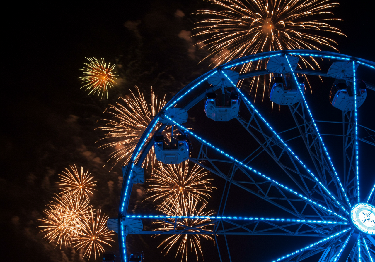 Watch fireworks downtown