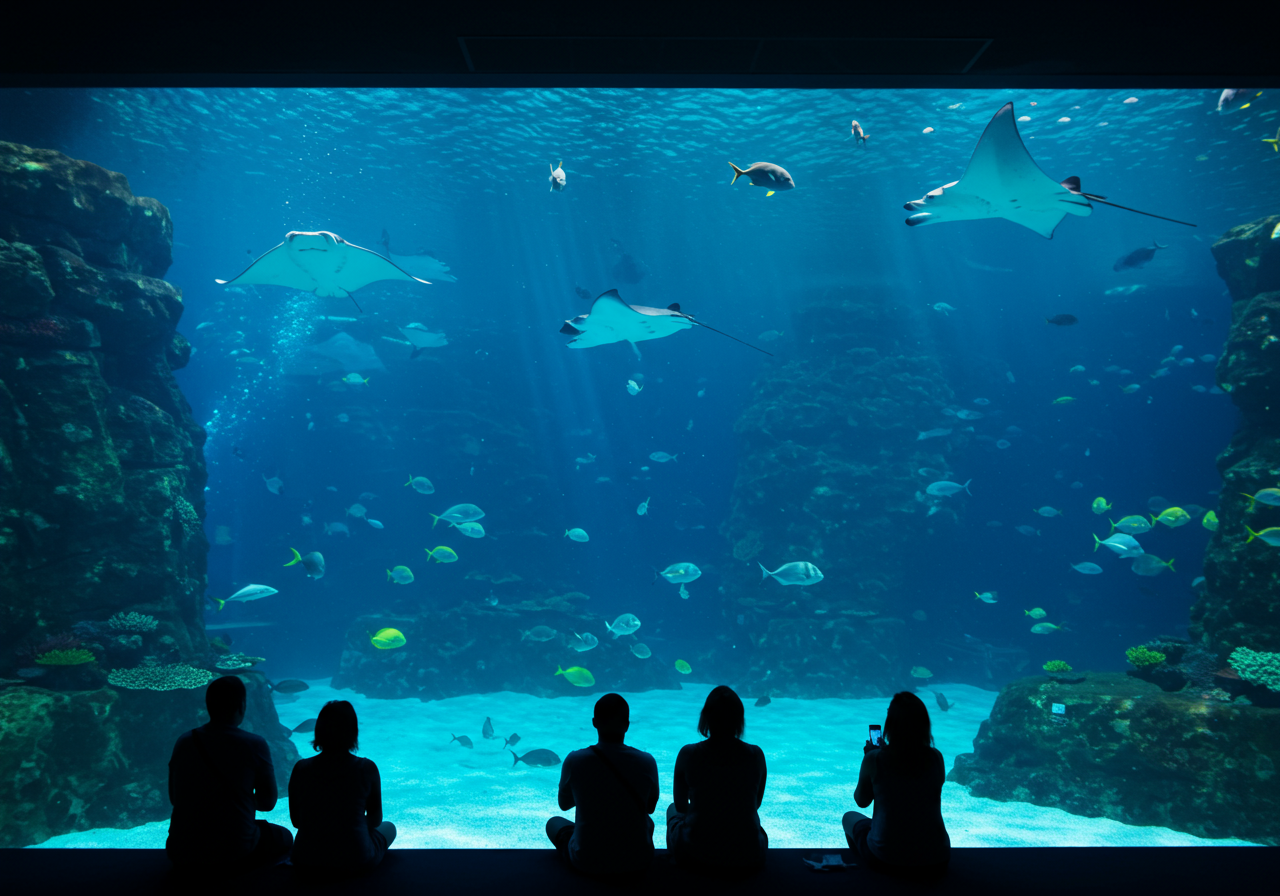 underwater scene from The Maritime Aquarium