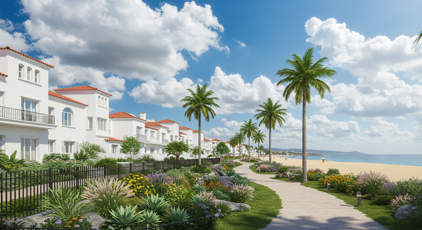 Coronado beach shore and hotel in San Diego California USA
