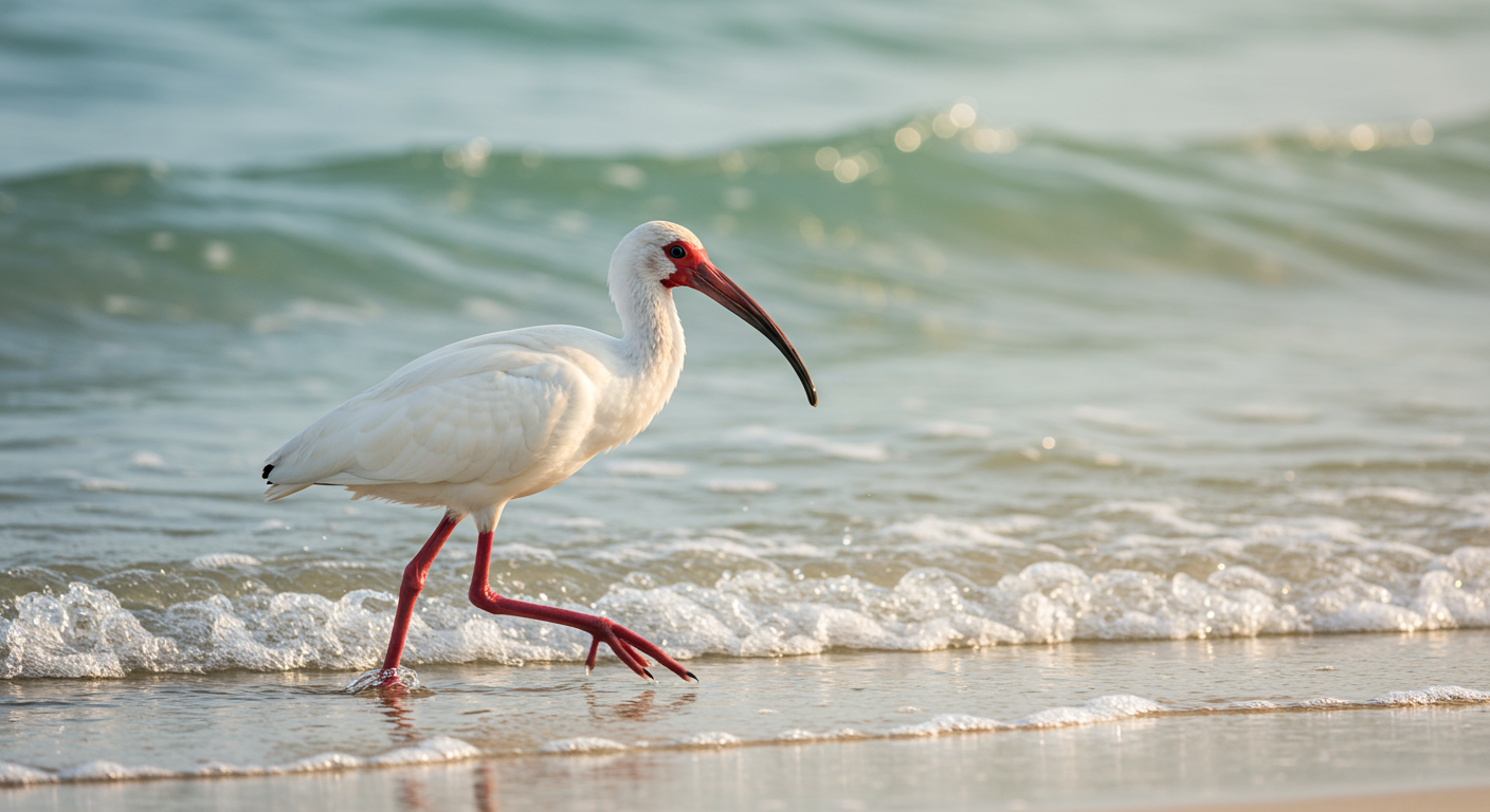 White Ibis Barefoot Beach