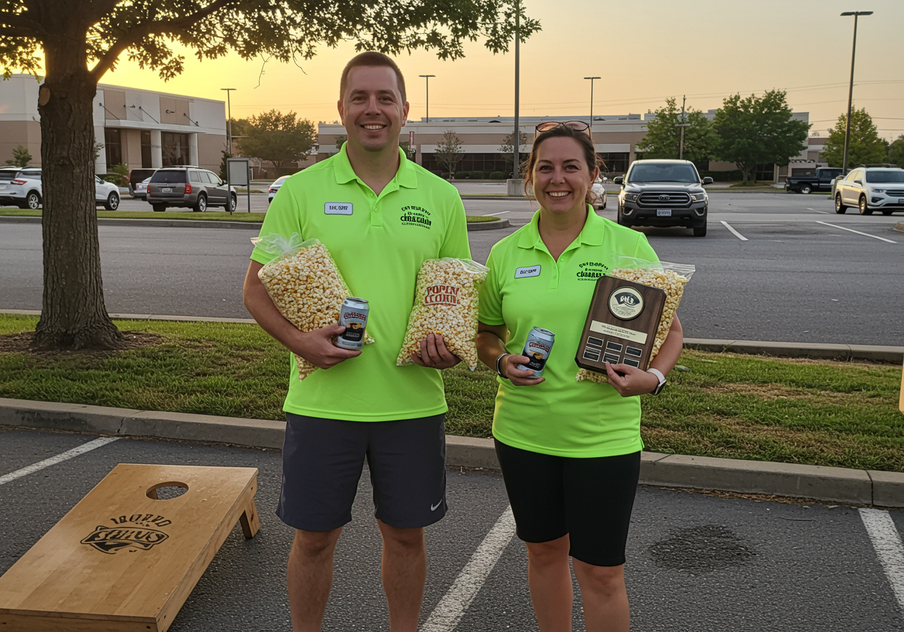First Team Tustin agent winners of the Corn Hole Tournament