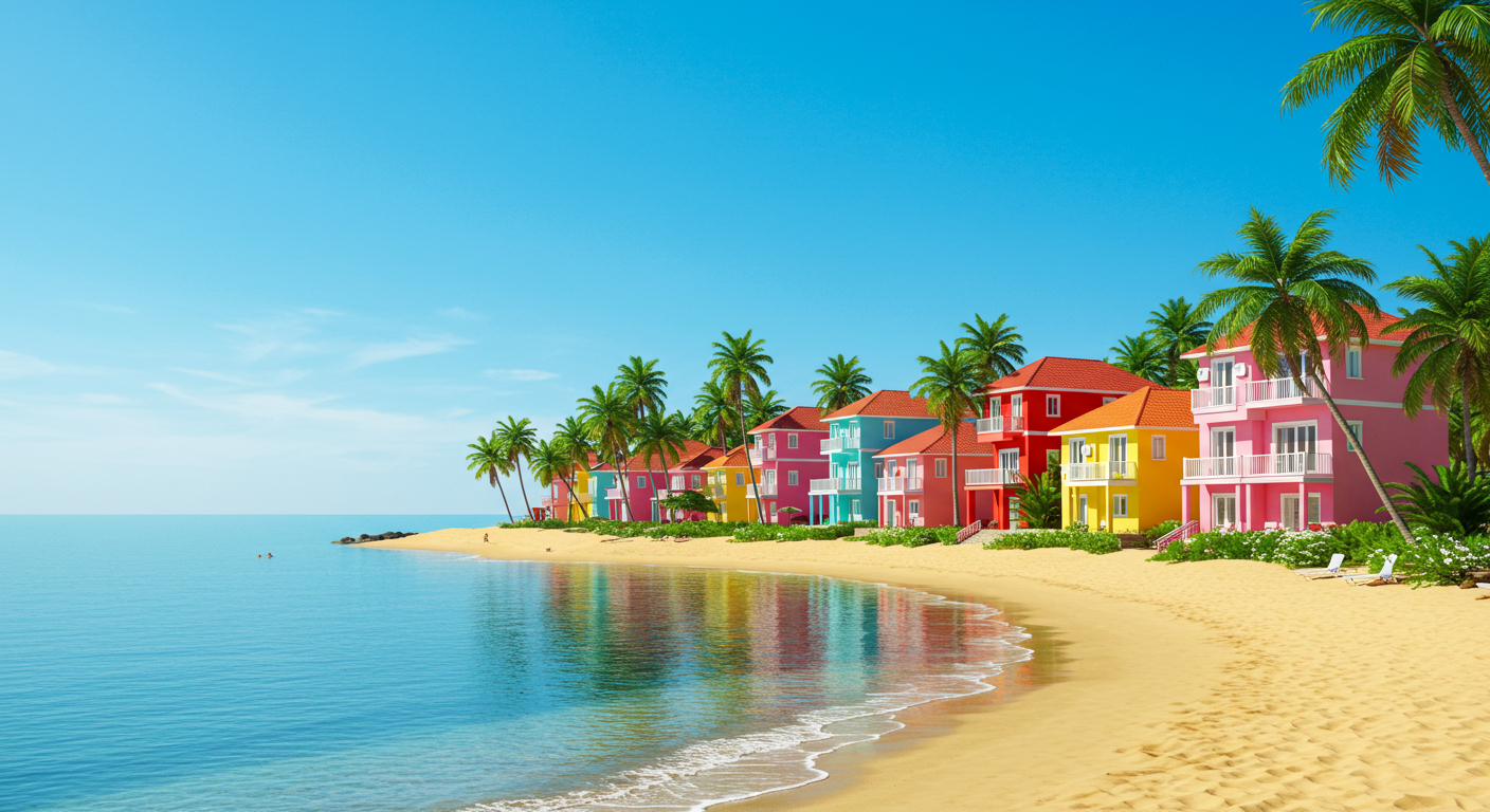 beautiful views of the city of puerto limon along the streets that run alongside the sea