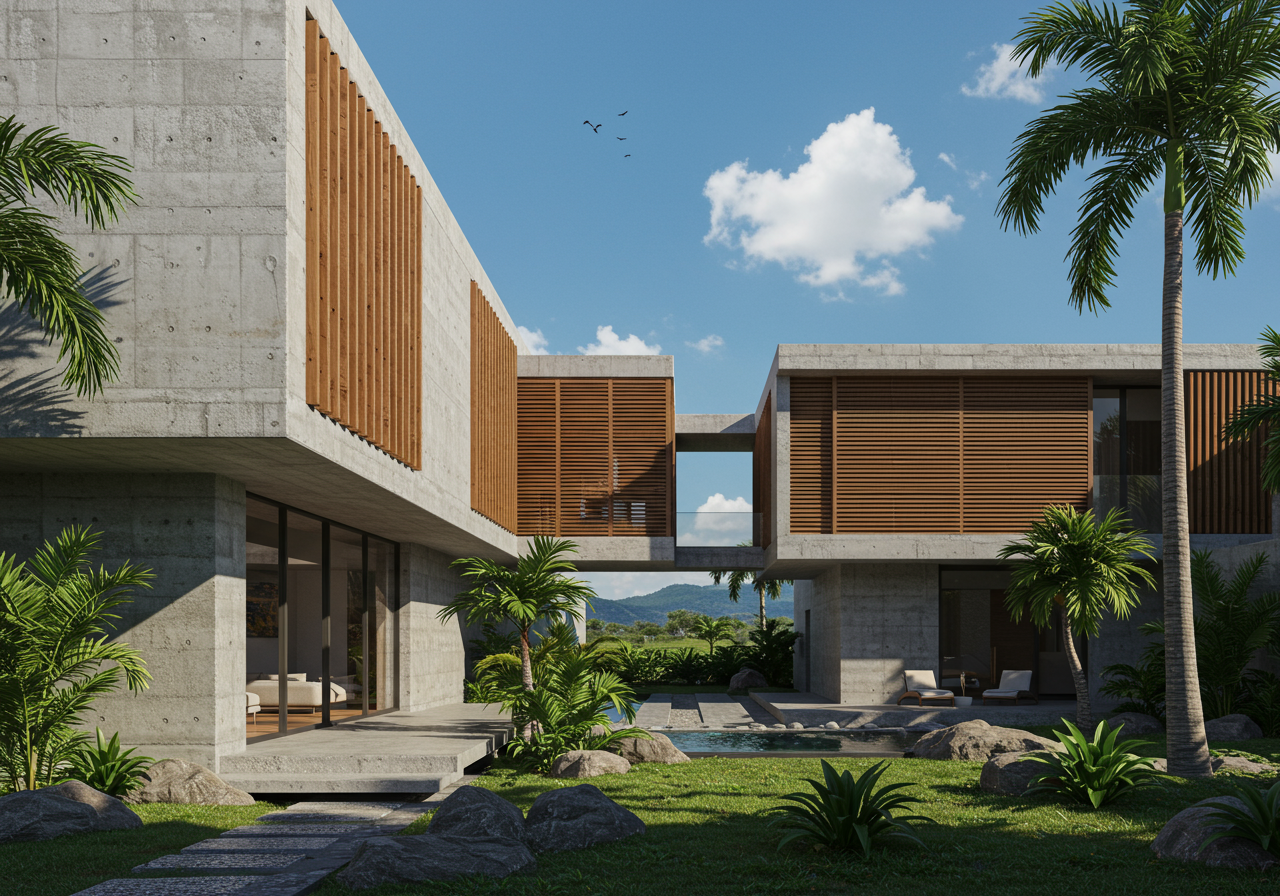 The entry court demonstrates the design teams vision of a cinematic unfolding of spaces. The most spectacular views are...