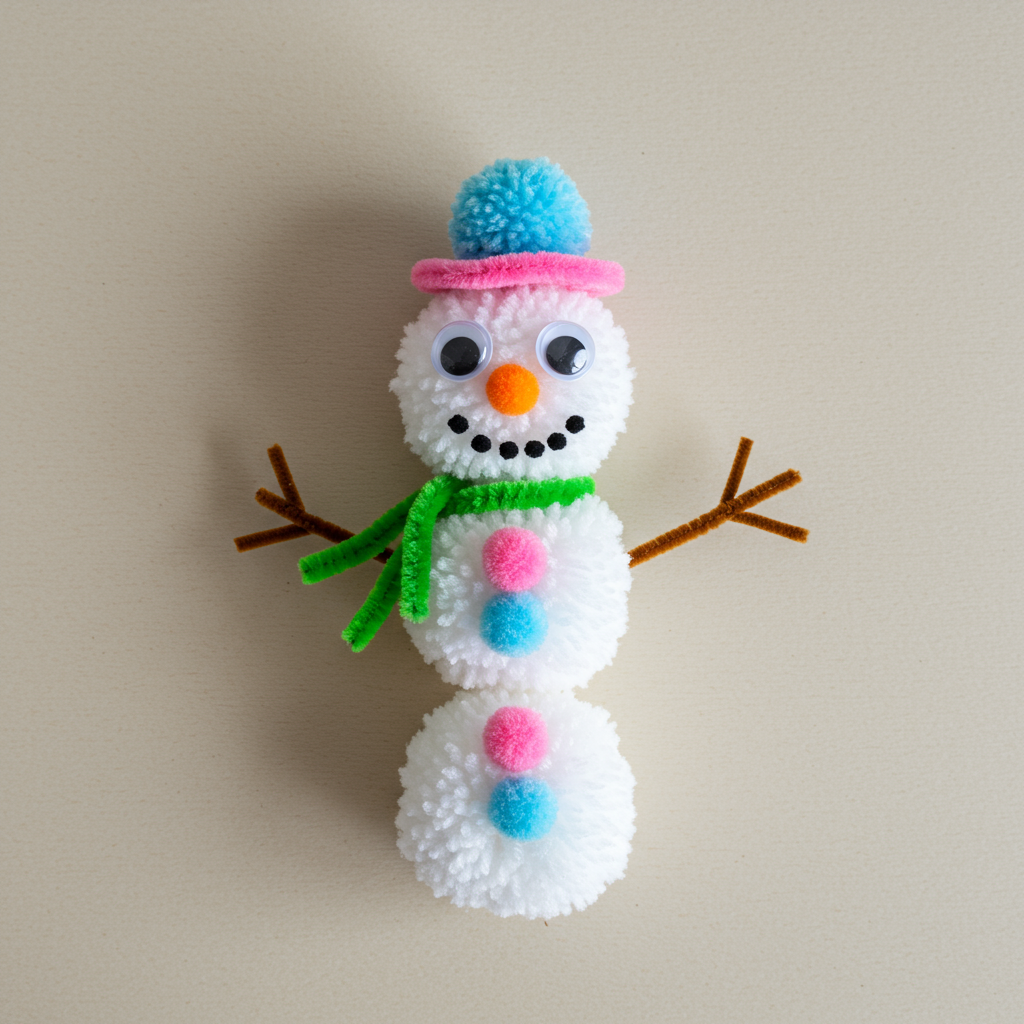 Finished clothespin snowman with stocking hat