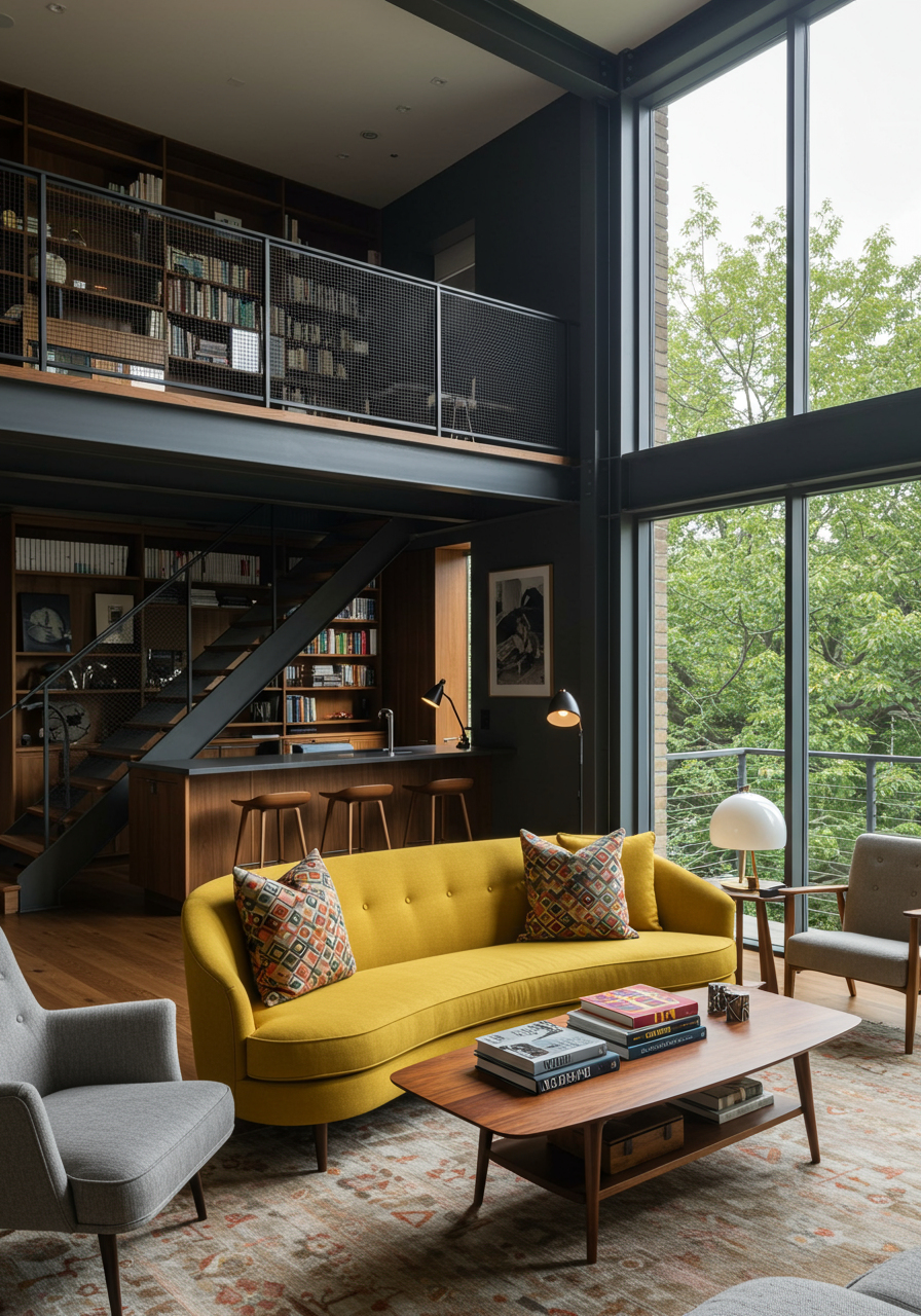 The library one of the few hermetically sealed rooms on the property is furnished with a Mitchell Gold Bob Williams...