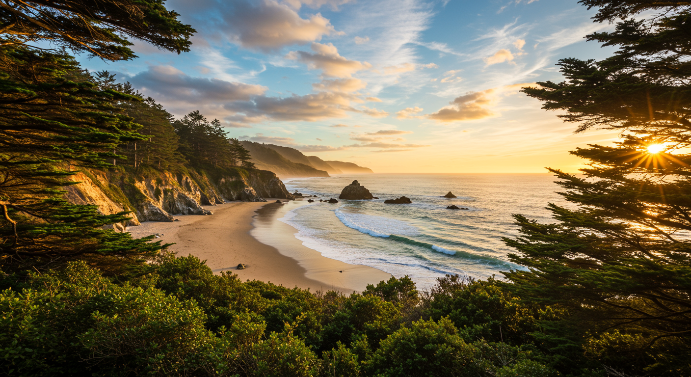 Gray Whale Cove Beach in California