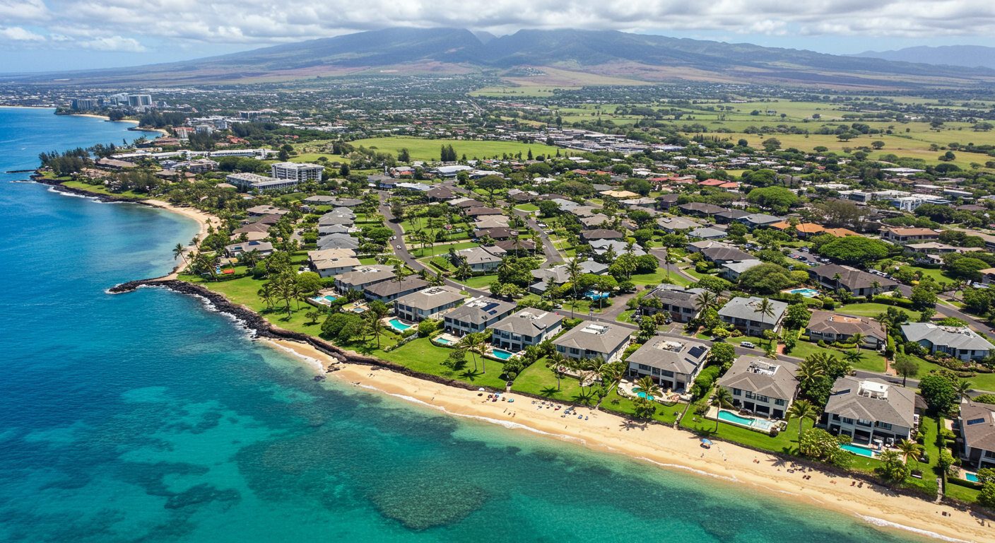 Puamana Aerial from the water