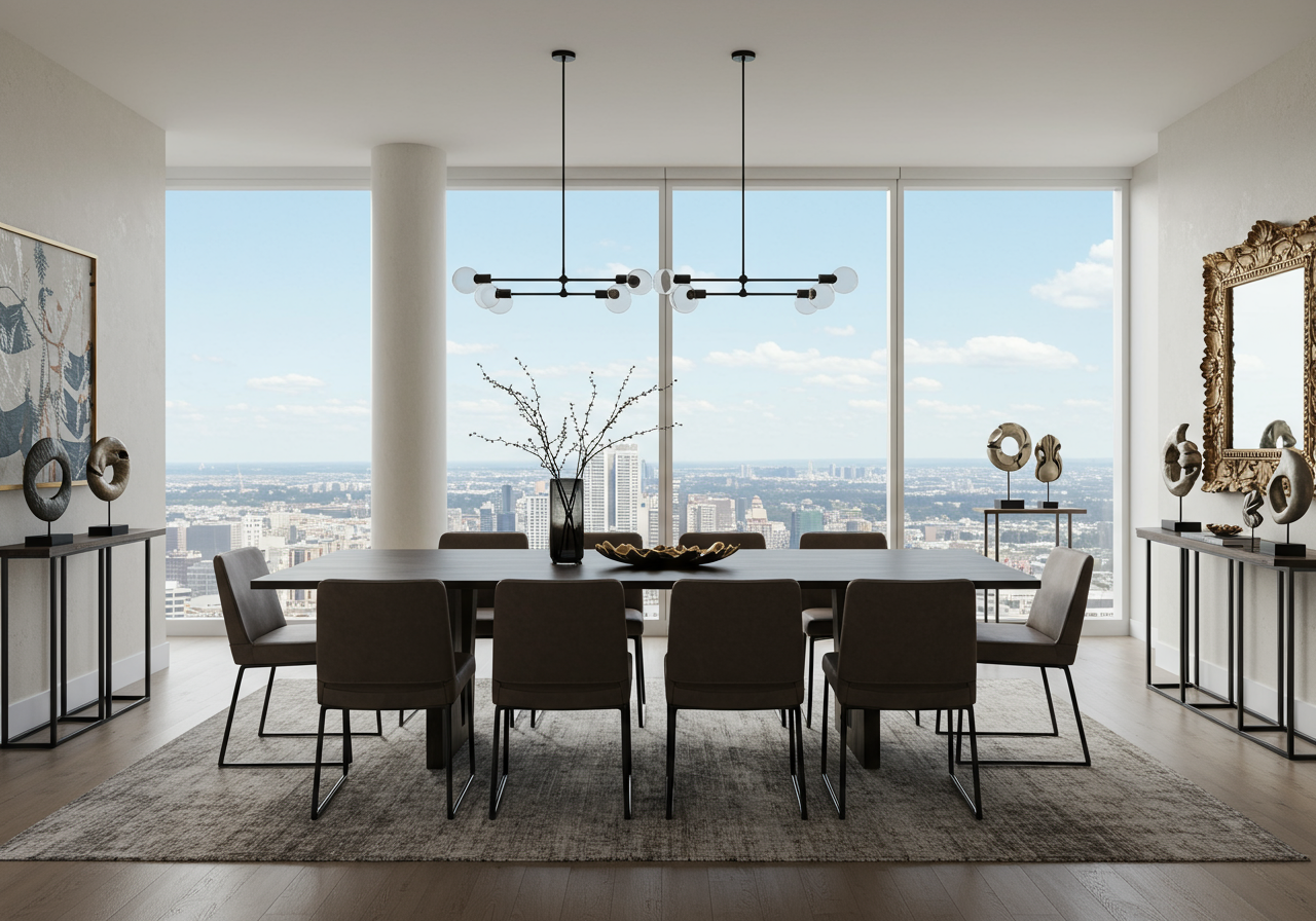 dining room and honolulu city views from 1010 wilder avenue 
