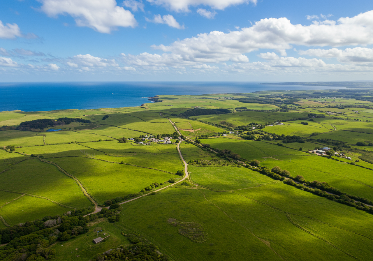drone view of peahi farms lots for sale on maui