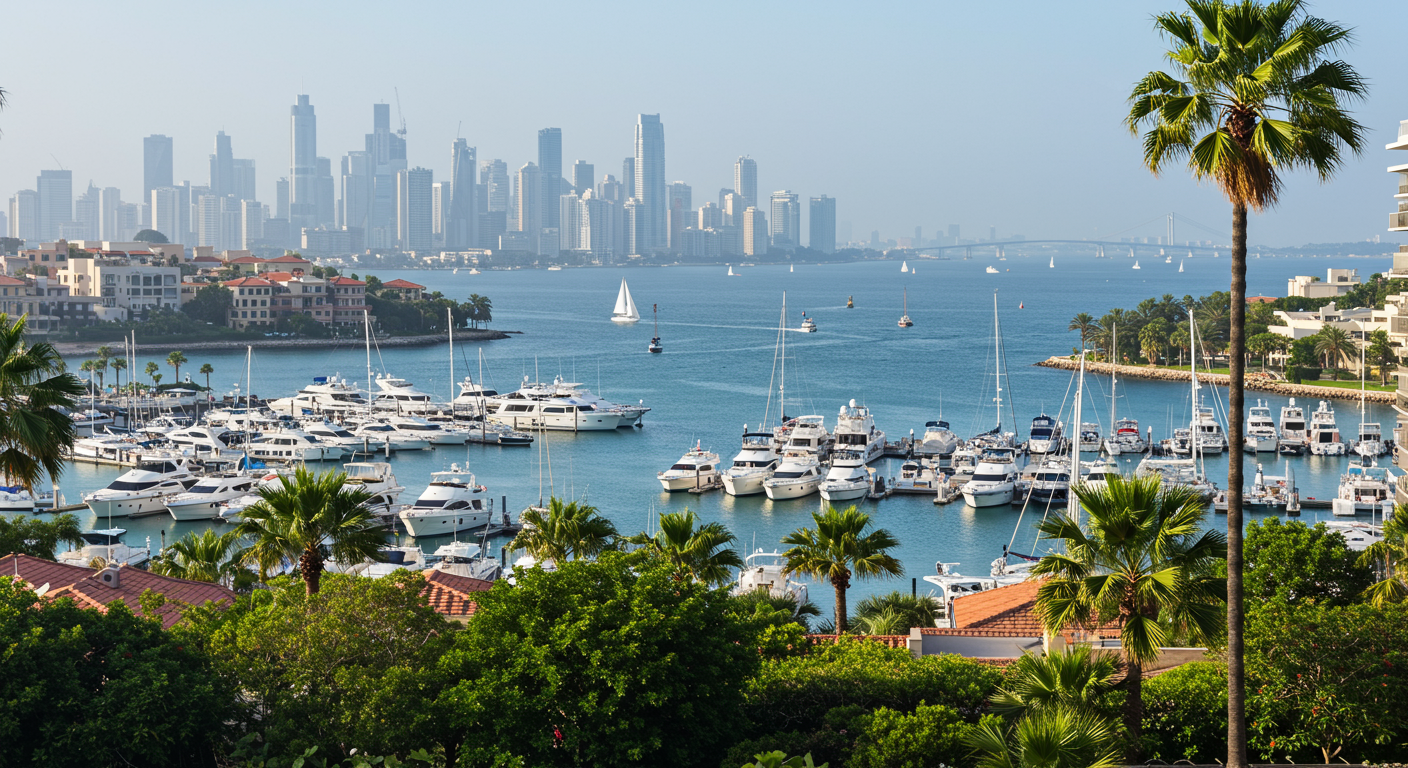Aerial view of Point Loma with views of the bay